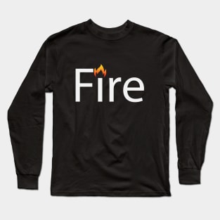 Fire creative text design Long Sleeve T-Shirt